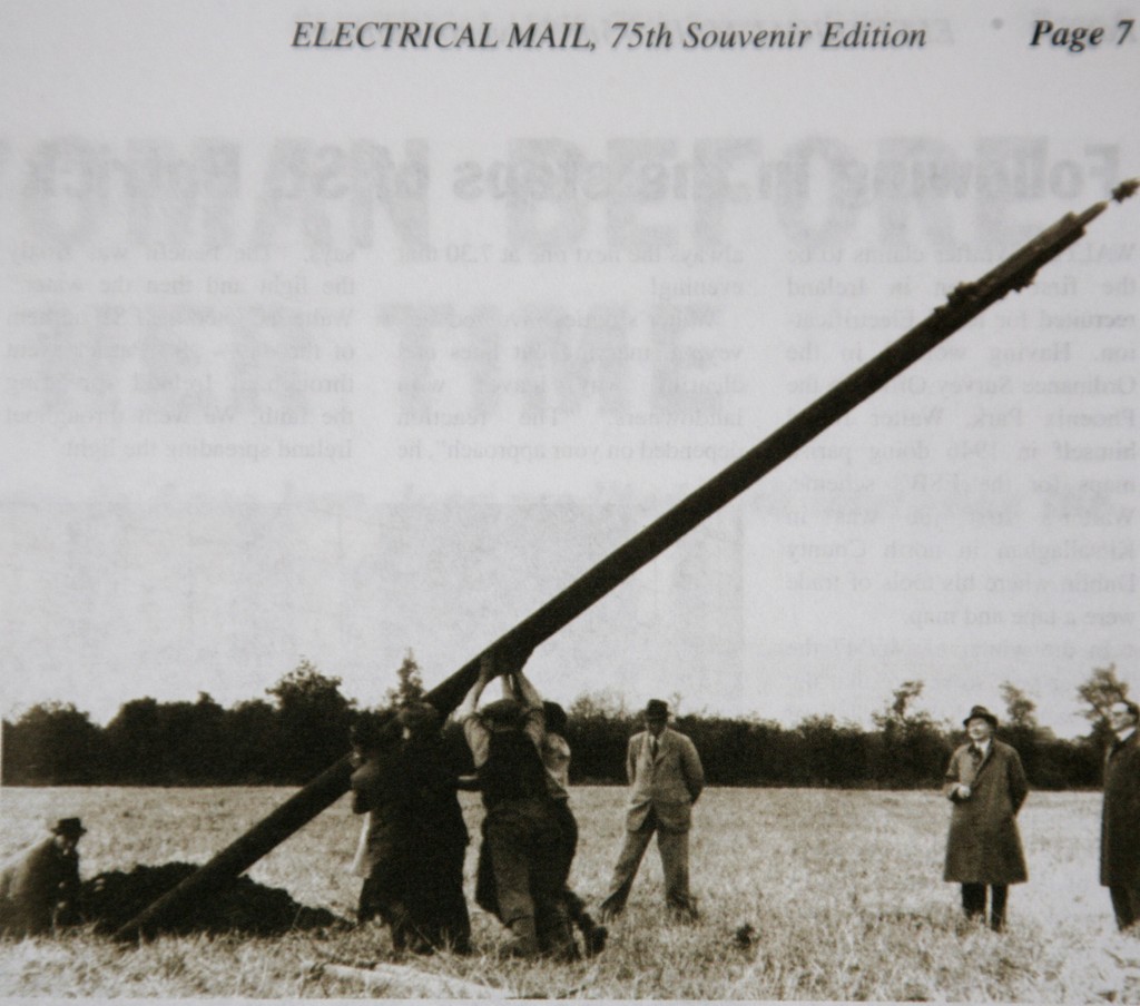 With only Picks and Shovels ESB workers erected lines of poles across the countryside to bring power supplies to towns and villages