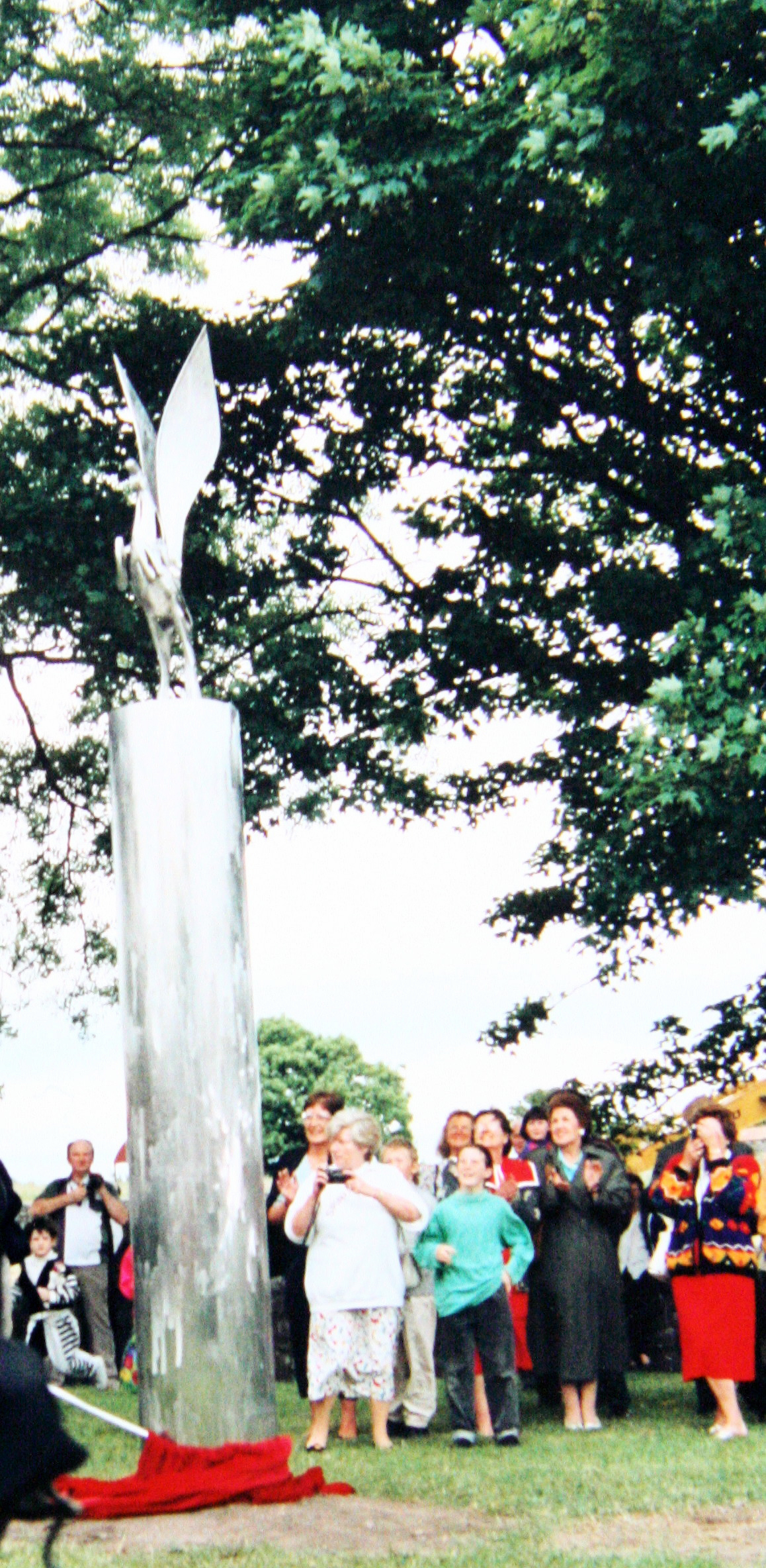 Unveiling of the 'Winged Horse'. Photo: Joe Keating