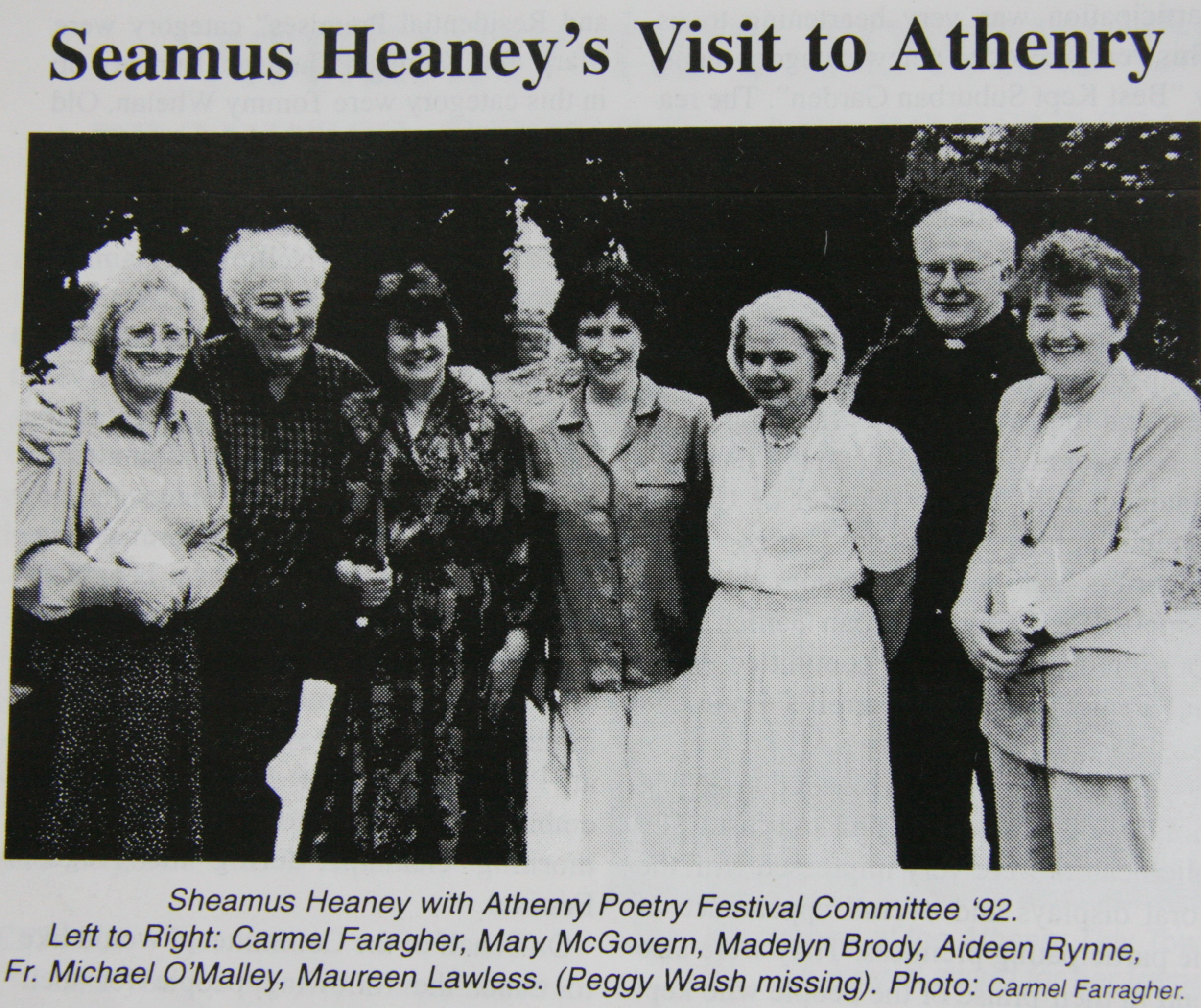 SEAMUS HEANEY’S VISIT TO ATHENRY