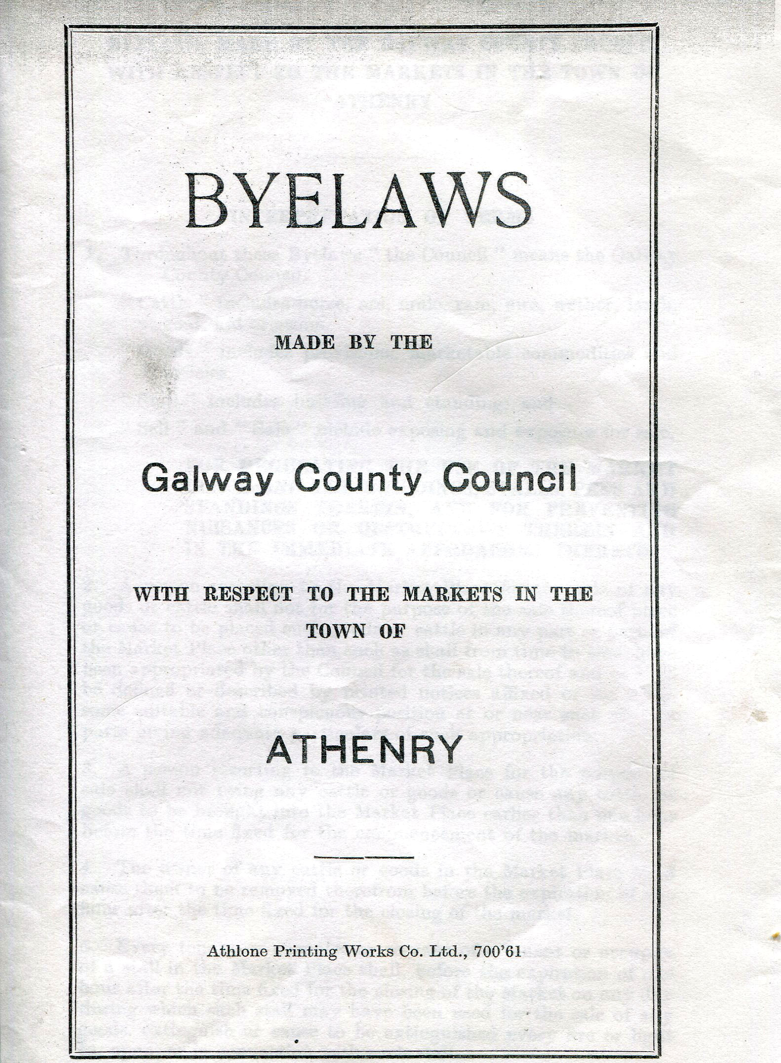 Athenry Bye Laws