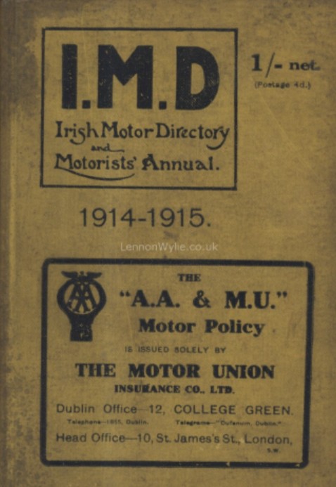 Athenry Vehicle Registrations 1914-1915
