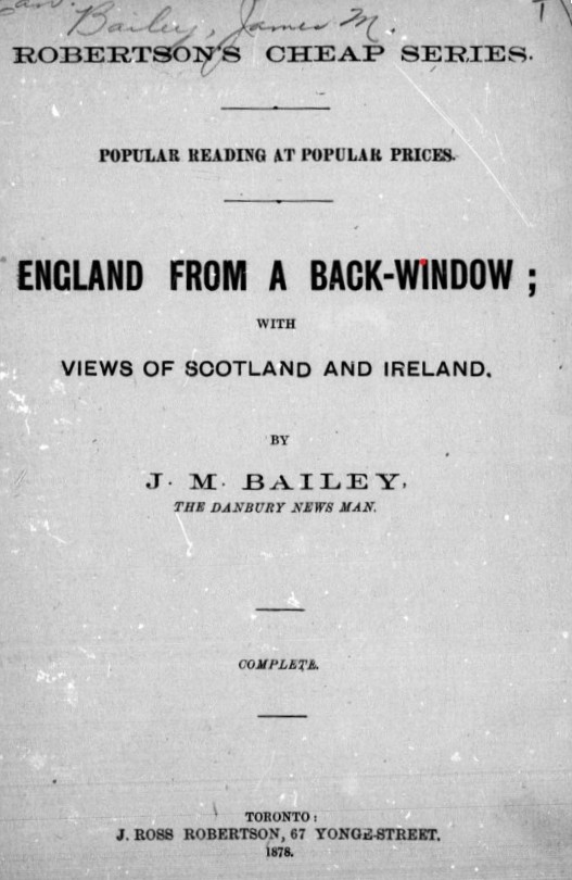 England from a Back-Window (1878)